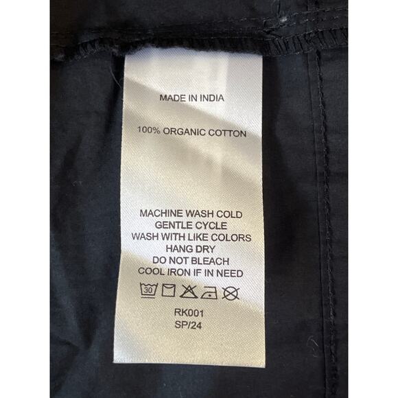 Quince Organic Cotton Tiered Maxi Dress Black Size S NWT - Picture 7 of 7